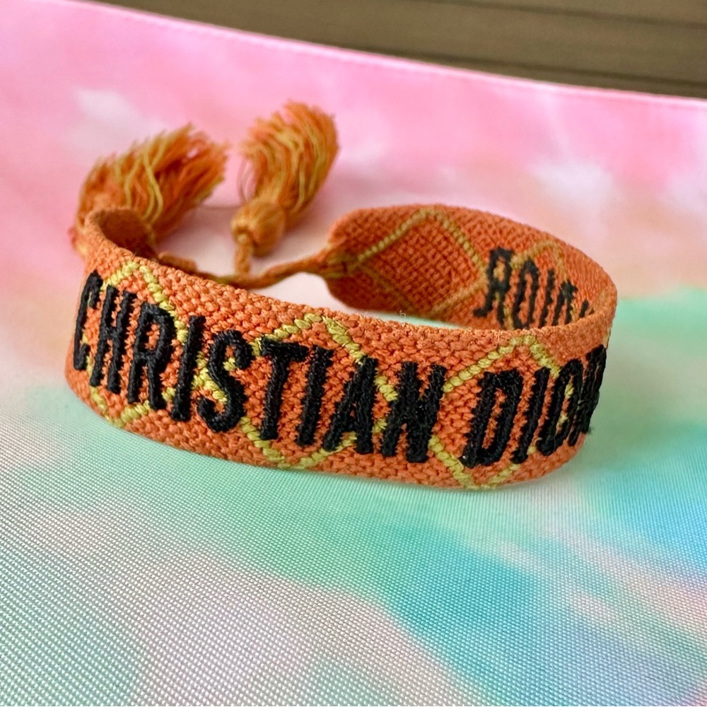 Christian Dior Orange and Yellow Friendship Bracelet